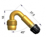 RIGID BENT BRASS VALVE EXTENSION 45&deg;