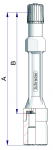 42217-69 SCHRADER PLASTIC VALVE EXT. 170MM LONG COLLAR