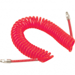 POLYURETHANE COILED AIR HOSE 7.5M LENGTH 6.5MM ID X 10MM OD