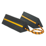 HEAVY DUTY RUBBER WHEEL CHOCKS 8KG PAIR 455 X 155 X 140MM