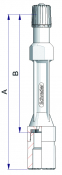 42218-69 SCHRADER PLASTIC VALVE EXT. 180MM LONG COLLAR