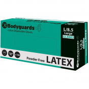 BODYGUARDS LATEX POWDER FREE GLOVES LARGE