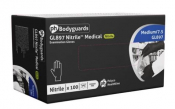 GL897 BODYGUARDS BLACK EXTRA LARGE NITRILE GLOVES