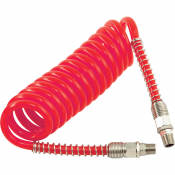 POLYURETHANE COILED AIR HOSE 7.5M LENGTH 8MM ID X 12MM OD