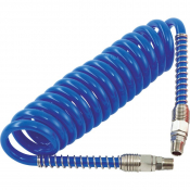 HA5221 POLY COILED HOSE BLUE 3/8 SWIVEL 10 MTR X 10MM BORE