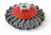 CONICAL BRUSH TWIST KNOT M14 X 100MM X 2MM