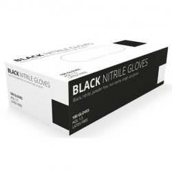 NBR30K-09 LARGE BLACK NITRILE GLOVES